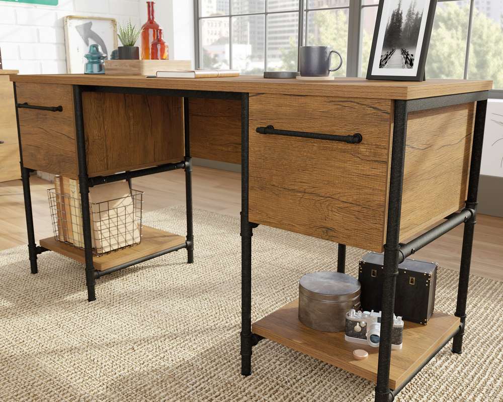 Teknik Office - Iron Foundry Double Pedestal Desk